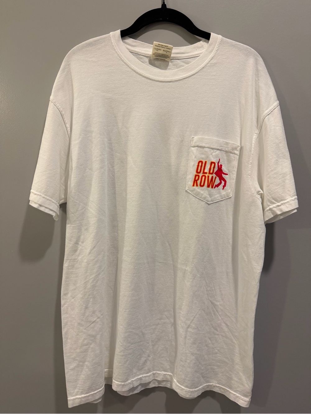 Comfort Colors Old Row Legend Short Sleeve Elvis Pocket Tee White Size L